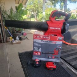 CRAFTSMAN V20 BRUSHLESS RP 20-VOLT 410-CFM 110-MPH BATTERY HANDHELD LEAF BLOWER 5.0 AH BATTERY AND CHARGER INCLUDED 