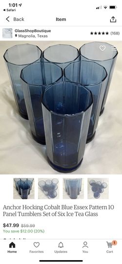 Brand new Anchor Essex 16 pc Glassware