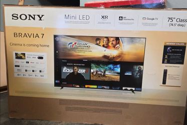 75” Sony smart 4k Bravia 7 mini led tv