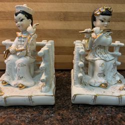 Vintage Porcelain Oriental Figurines/Bookends