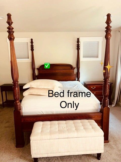 Cherry Four Poster Queen Bed Frame