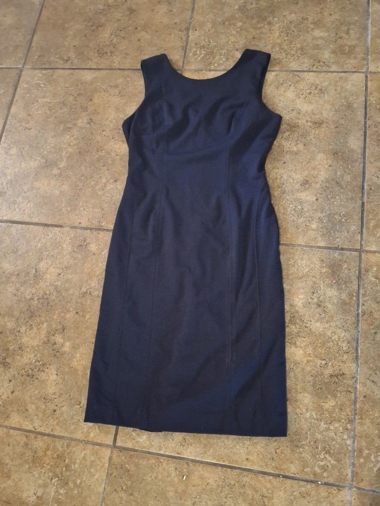 Xs Banana Republic Dark Navy Blue Sheath Midi Dress