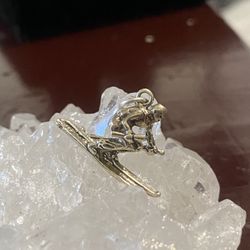 Sterling Silver Skier Charm/pendant 
