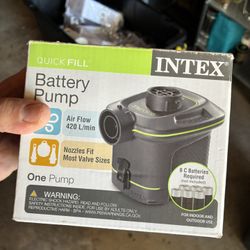 Intex Quick Fill Battery Pump - Like New 