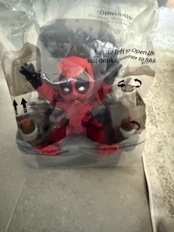 Brand new baby Deadpool popcorn bucket in plastic wrap