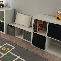 Set of storage cubes + 6 gray cubes