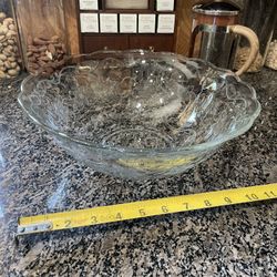Princess house fantasia clear round salad serving