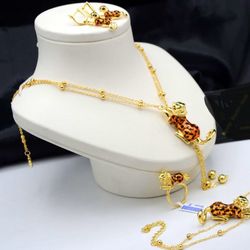 Tiger Set Jewellery Plated Gold 21 K Golf