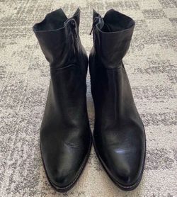 Paul Green Echt Leder Black Leather Ankle Bootie Size US 8.5