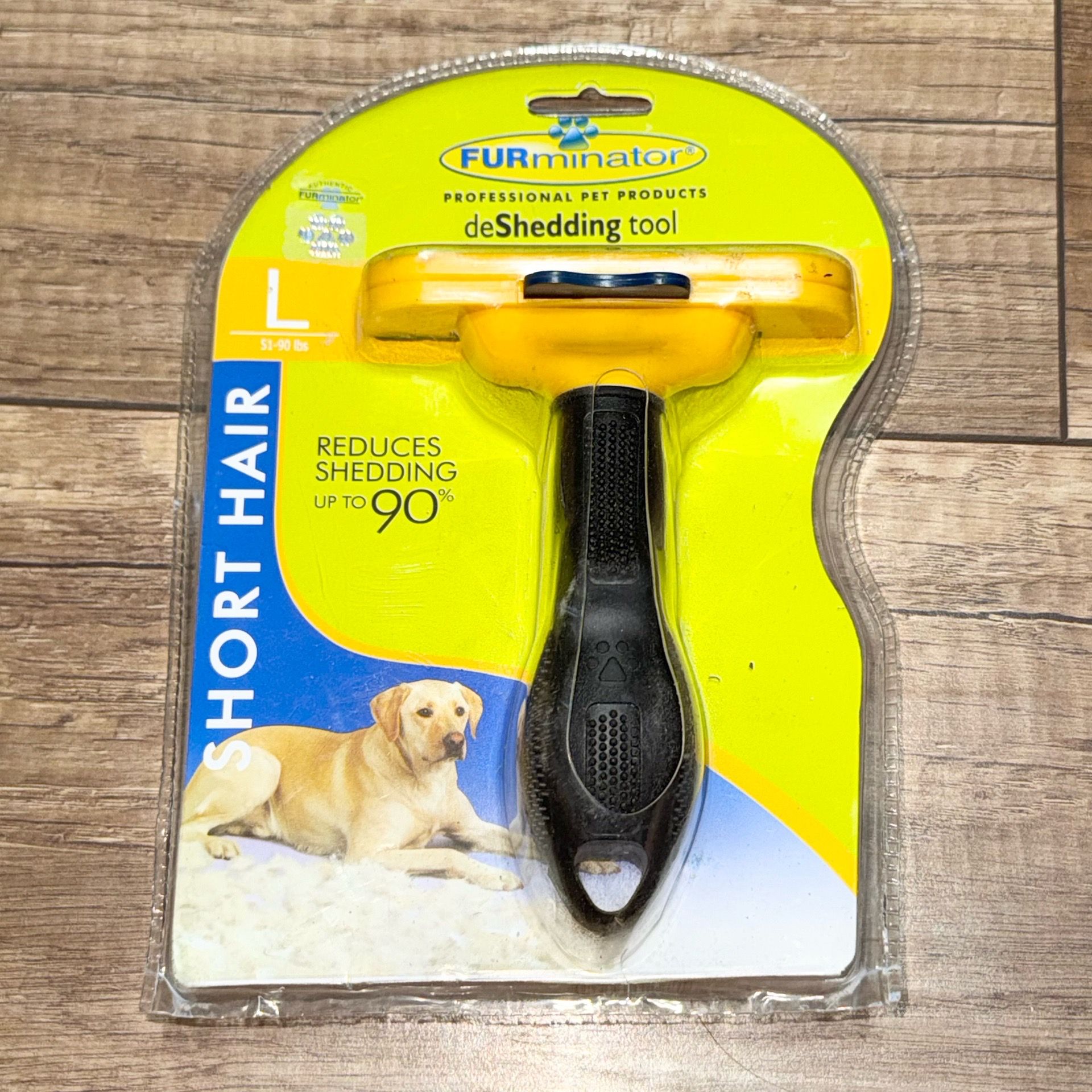 FURminator deShedding Tool with 4 Edge for Large Dogs 51-90 Lb Short Hair