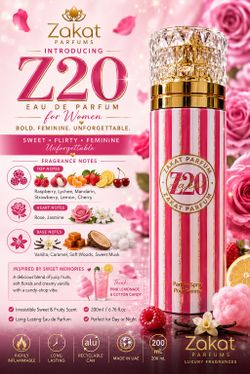 🍓 Zakat Z20 Eau de Parfum for Women – 200ml / 6.76 oz 🍓