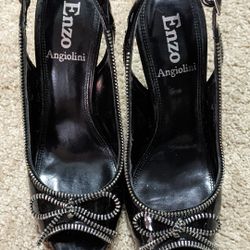 Enzo Angiolini Black High Heels With Strap Size 7