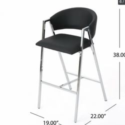 Stools (set of 2) black & chrome $40