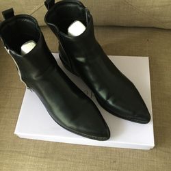 Pointed Toe Black Ankle Boots