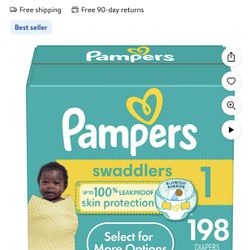 Pampers Diapers 198 Count