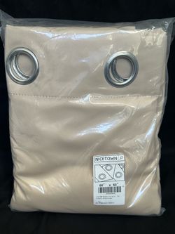 Brand New 66” x 60” Blackout Curtains Beige 2 Curtain Panels