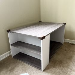 Modern Coffee Table in Excellent Condition, Taupe Grey Brown