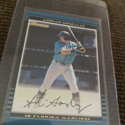 2002 Bowman Adrian Gonzalez Baseball Card