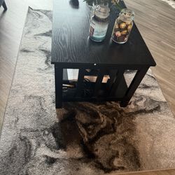 Black Wood Coffee Table 