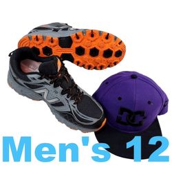 New Balance All Terrain Men's Size 12 Shoes Hiking Trail Running DC Snapback Hat Jordan 