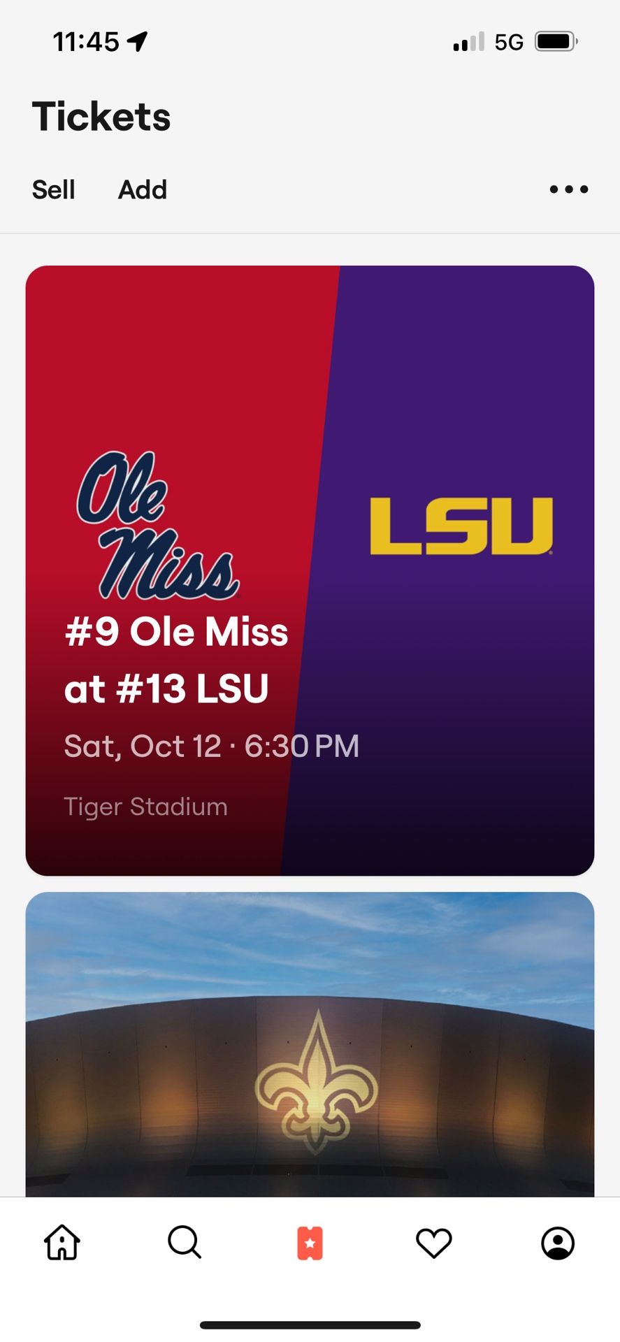 2 LSU vs Ole Miss Tickets $300