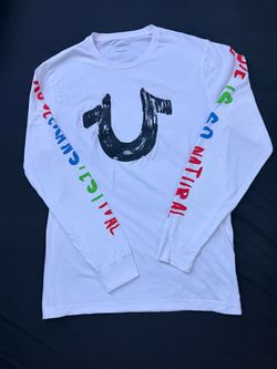 True Religion White Long Sleeve Graphic Shirt
