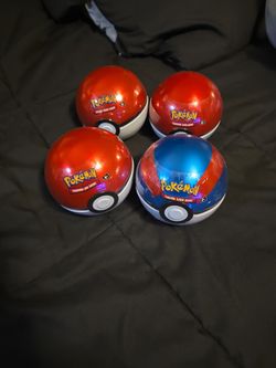 Four Brand New Pokeballs Never Opened