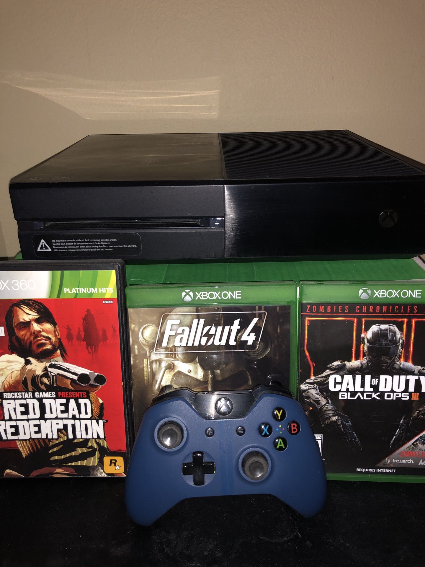 Xbox One with controller and 3 games included