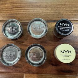  🖌️ Cream Eyeshadows & Primers – Maybelline Color Tattoo + NYX – 6 pcs