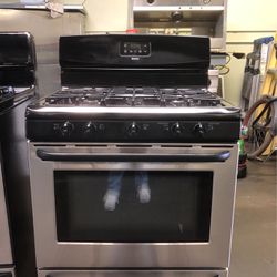 Kenmore Gas Stove Range 30”wide In Stainless/black 