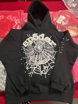 Black sp5der hoodie size medium