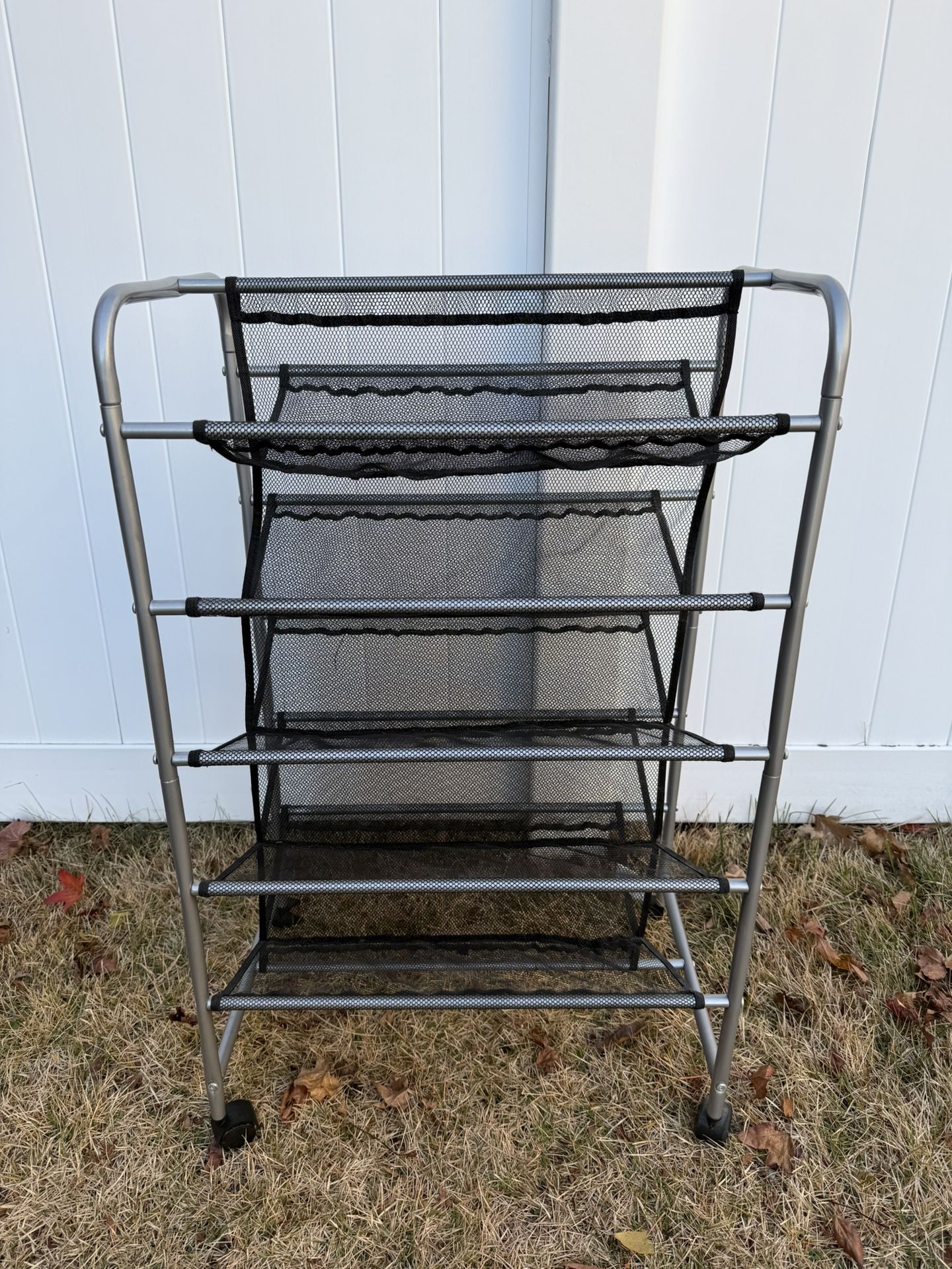 Lightweight 5-Tier Metal Mesh Shoe Rack