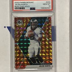 Football cards Jalen Hurts PSA Graded Rookie card Lot