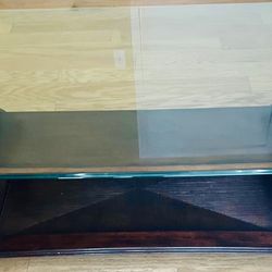 Modern Mahogany Coffee Table with Glass top