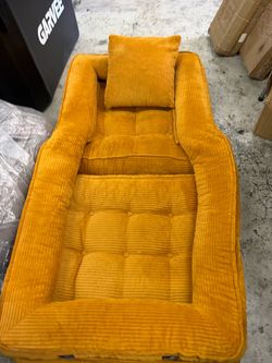 Folding Sofa Bed, 3-in-1 Convertible Sleeper Chair Bed with Pillow Foldable Corduroy Boneless Futon Couch, Portable Floor Lounger Sofa with Backrest F