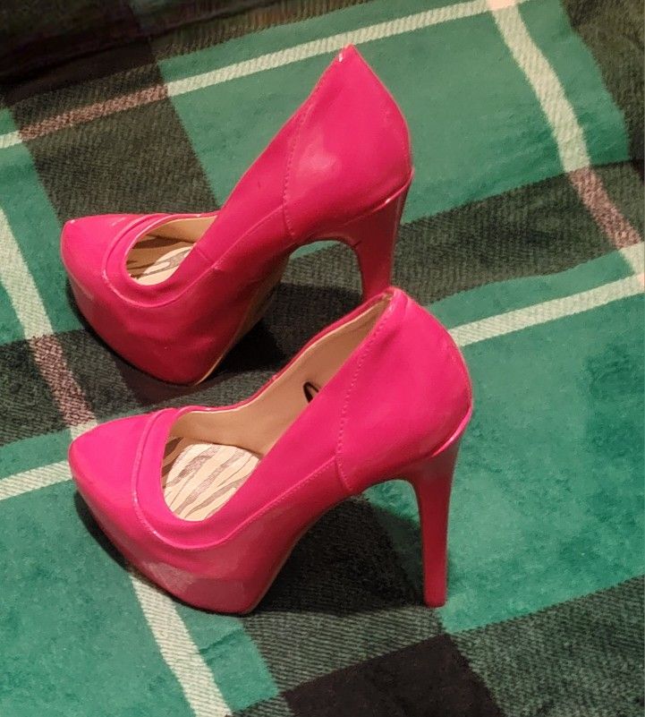 WOMENS BODY CENTRAL STILETTO PINK SIZE 7