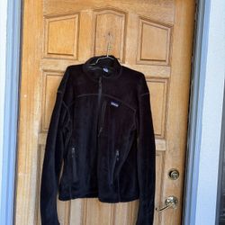 Patagonia Polartec Fleece Jacket Mens M Brown Full Zip Regulator Outdoor