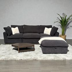 FREE DELIVERY - Like New Dark Grey Cloud Couch