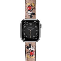 Designer Apple Watch Band Strap For Series 1 2 3 4 5 6 7 8 SE ULTRA GG Mickey Disney 38mm 40mm 41mm 42mm 44mm 45mm 49mm