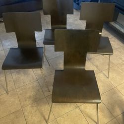 4 Modern Dining Room Chairs 