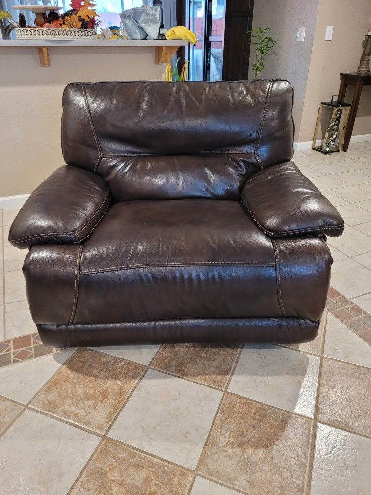 Leather Recliner Sofa