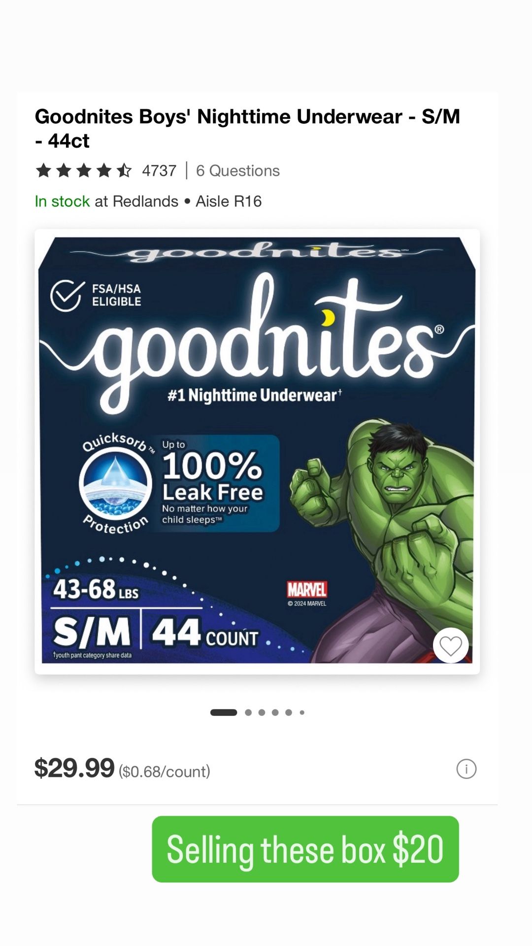 Goodnites Diapers 2 Boxes