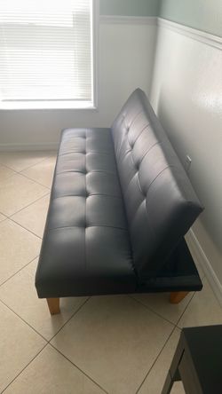 Convertible Faux Leather Living Room Sofabed