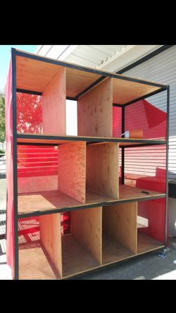 Industrial heavy duty rool away shelfing unit