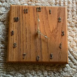 Handcrafted Wooden Clock – Needs Fixing