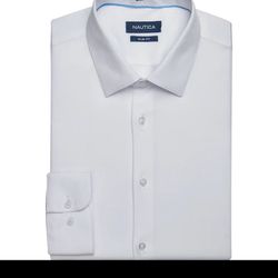 Nautica Slim Fit Men’s Dress Shirt, Retail $80, New