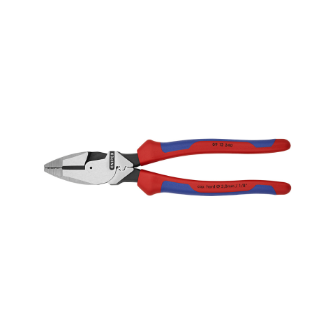 9 1/2" High Leverage Lineman's Pliers New England with Fish Tape Puller and Crimper