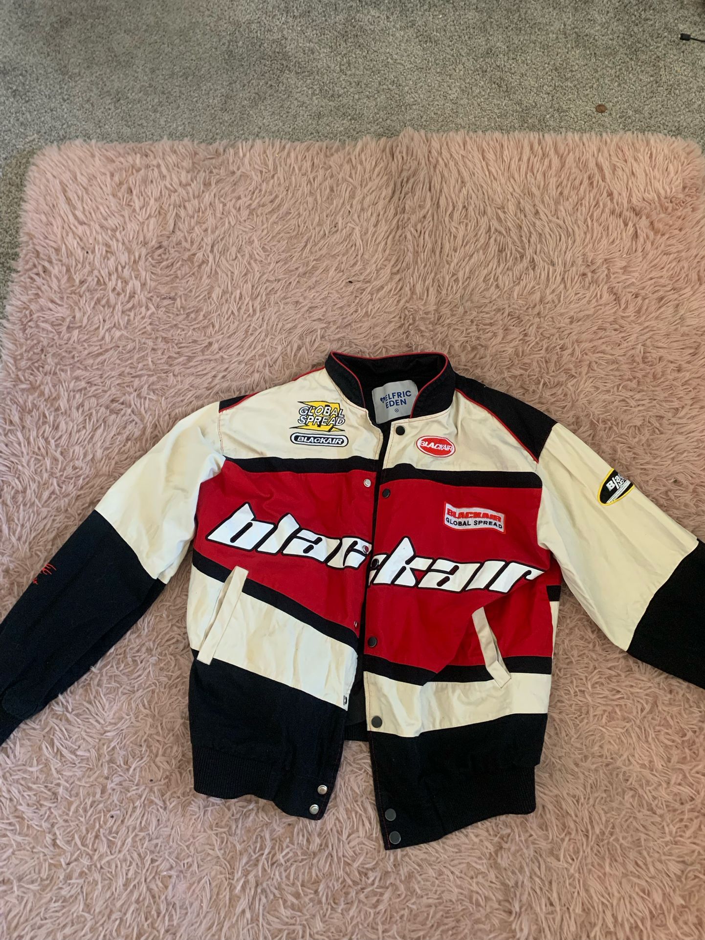 red and black black air aelfric eden nascar jacket size medium 