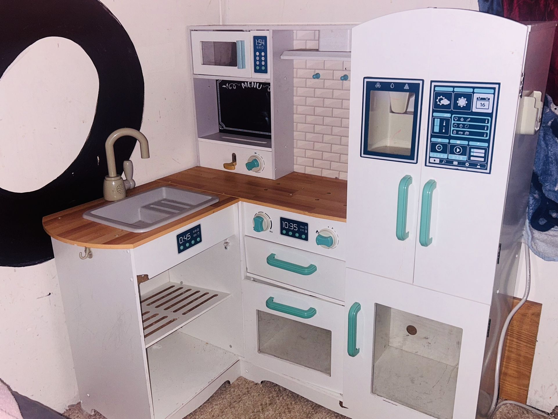 Wooden Play Kitchen $30