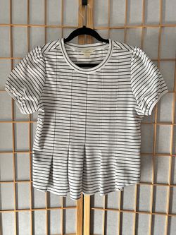 Maeve Striped Puff Sleeve Top